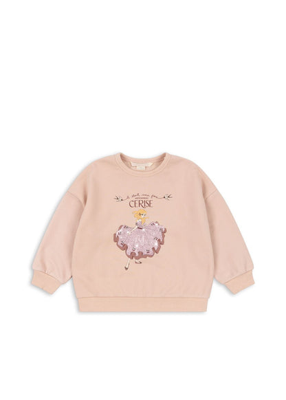 Konges Sløjd LOU GLITTER SWEAT SHIRT OCS - CAMEO ROSE Konges Sløjd