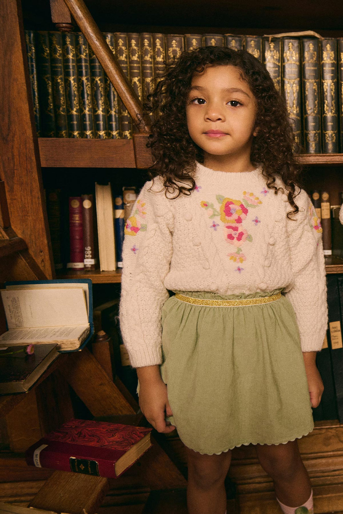 Louise Misha Cephee Skirt – Corduroy with Golden Waistband Louise Misha