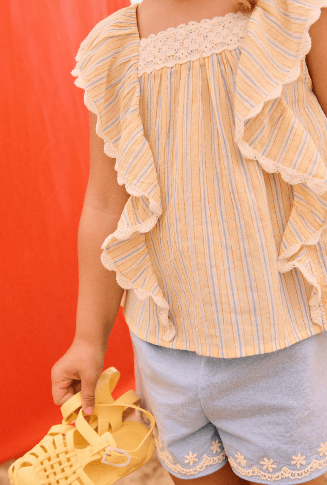 Louise Misha Gia Blouse in Y/D Stripes Louise Misha