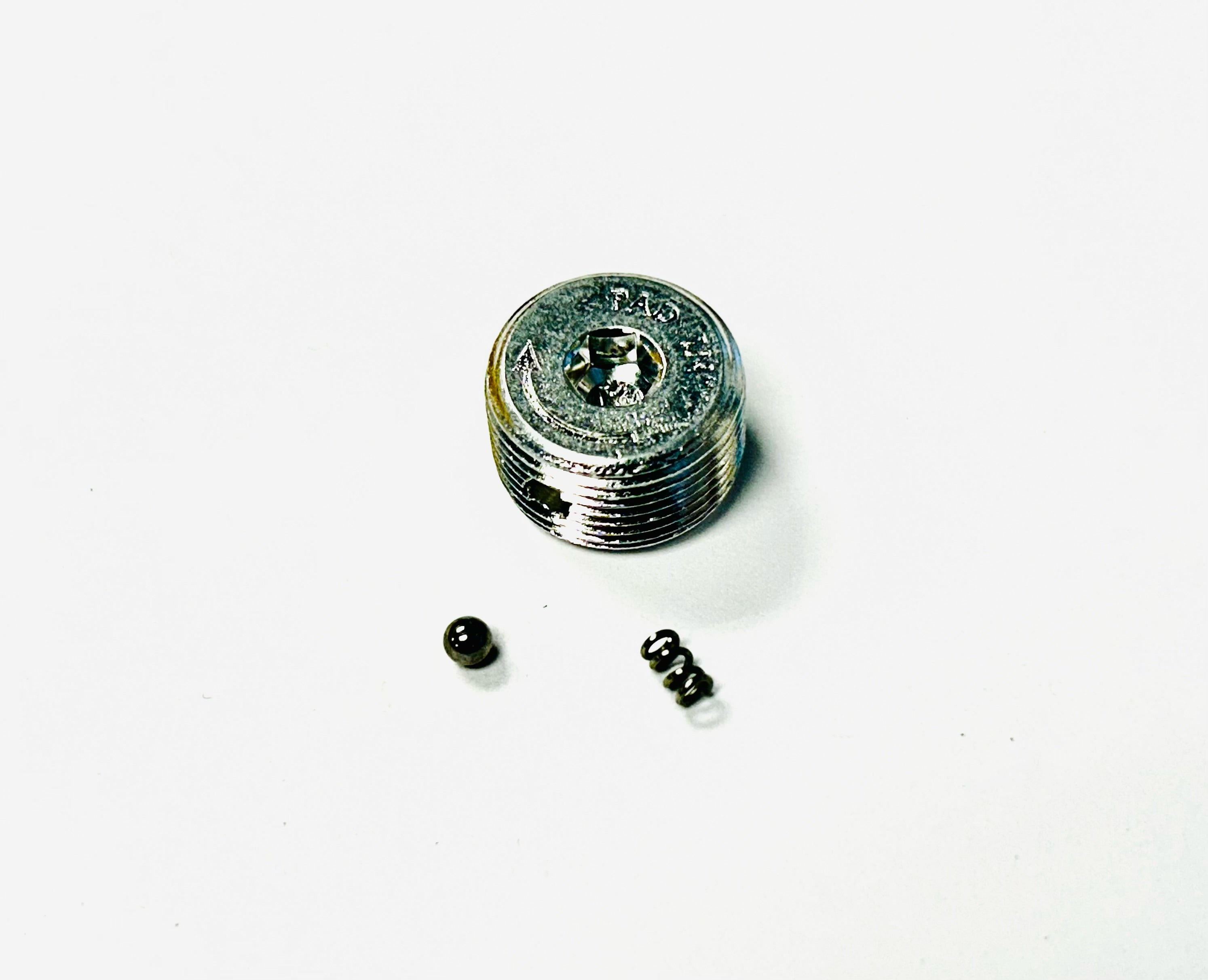 Metallic bike brake pad adjust spring and bearing
