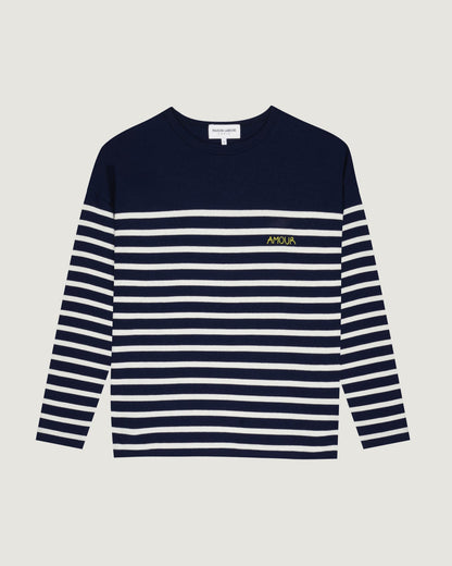 Maison Labiche "Amour" montpar sailor shirt MIDNIGHT BLUE IVORY Maison Labiche