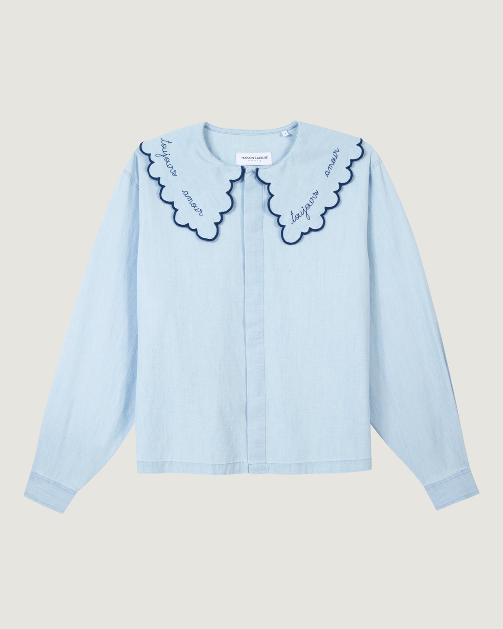 Maison Labiche "Amour Toujours" sourdière shirt DENIM BLEACHED Maison Labiche