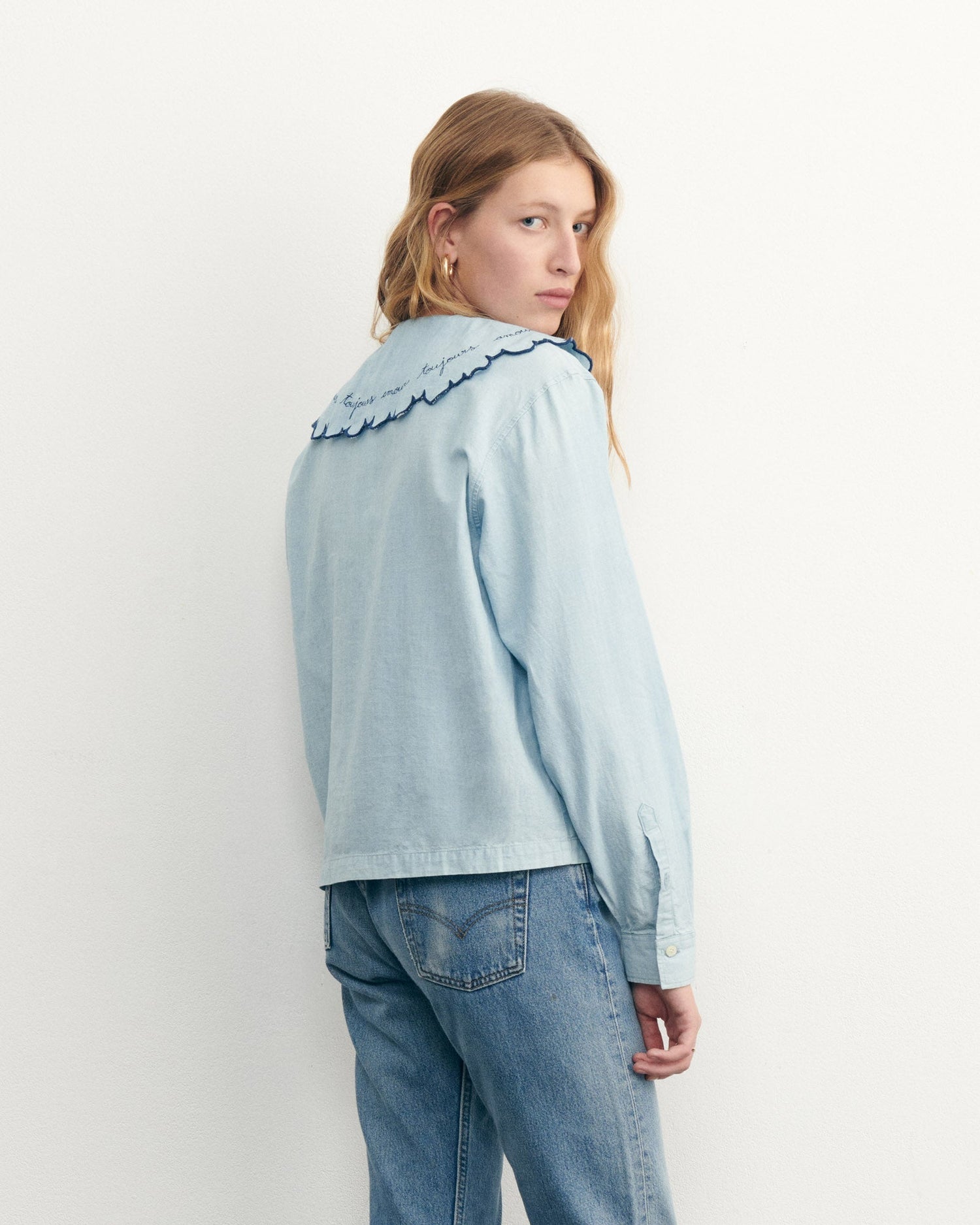 Maison Labiche "Amour Toujours" sourdière shirt DENIM BLEACHED Maison Labiche