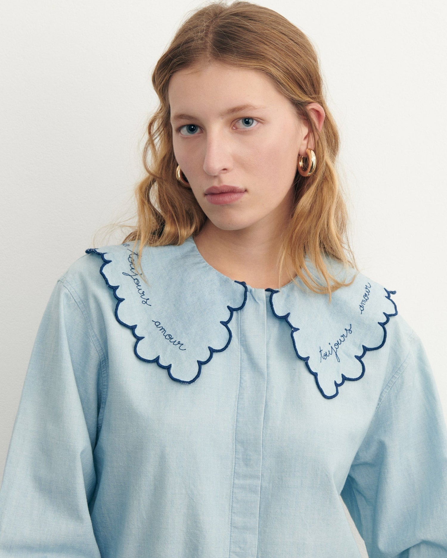 Maison Labiche "Amour Toujours" sourdière shirt DENIM BLEACHED Maison Labiche