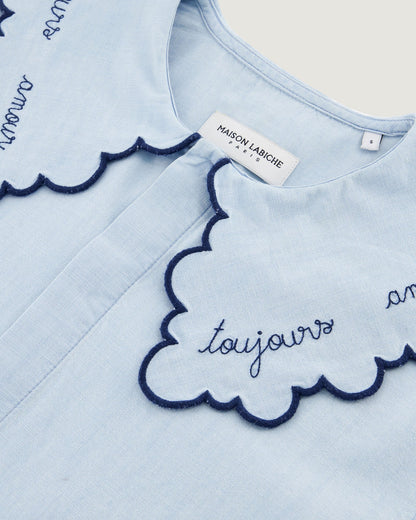 Maison Labiche "Amour Toujours" sourdière shirt DENIM BLEACHED Maison Labiche