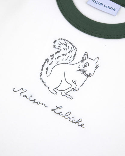 Maison Labiche "Ecureuil" montherlant t-shirt OFF WHITE OAK GREEN Maison Labiche