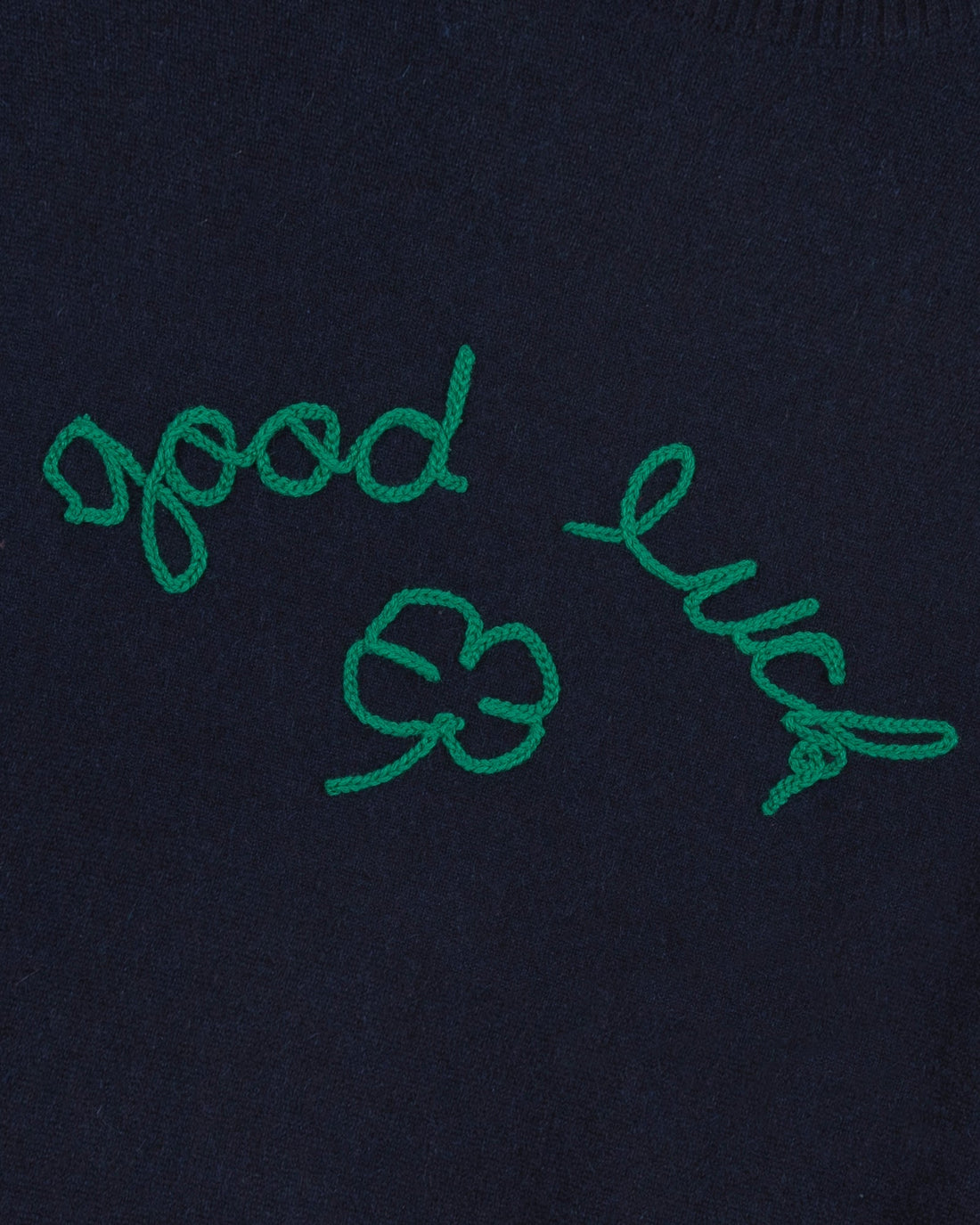 Maison Labiche "Good Luck" buzelin cashmere sweater - MIDNIGHT BLUE Maison Labiche