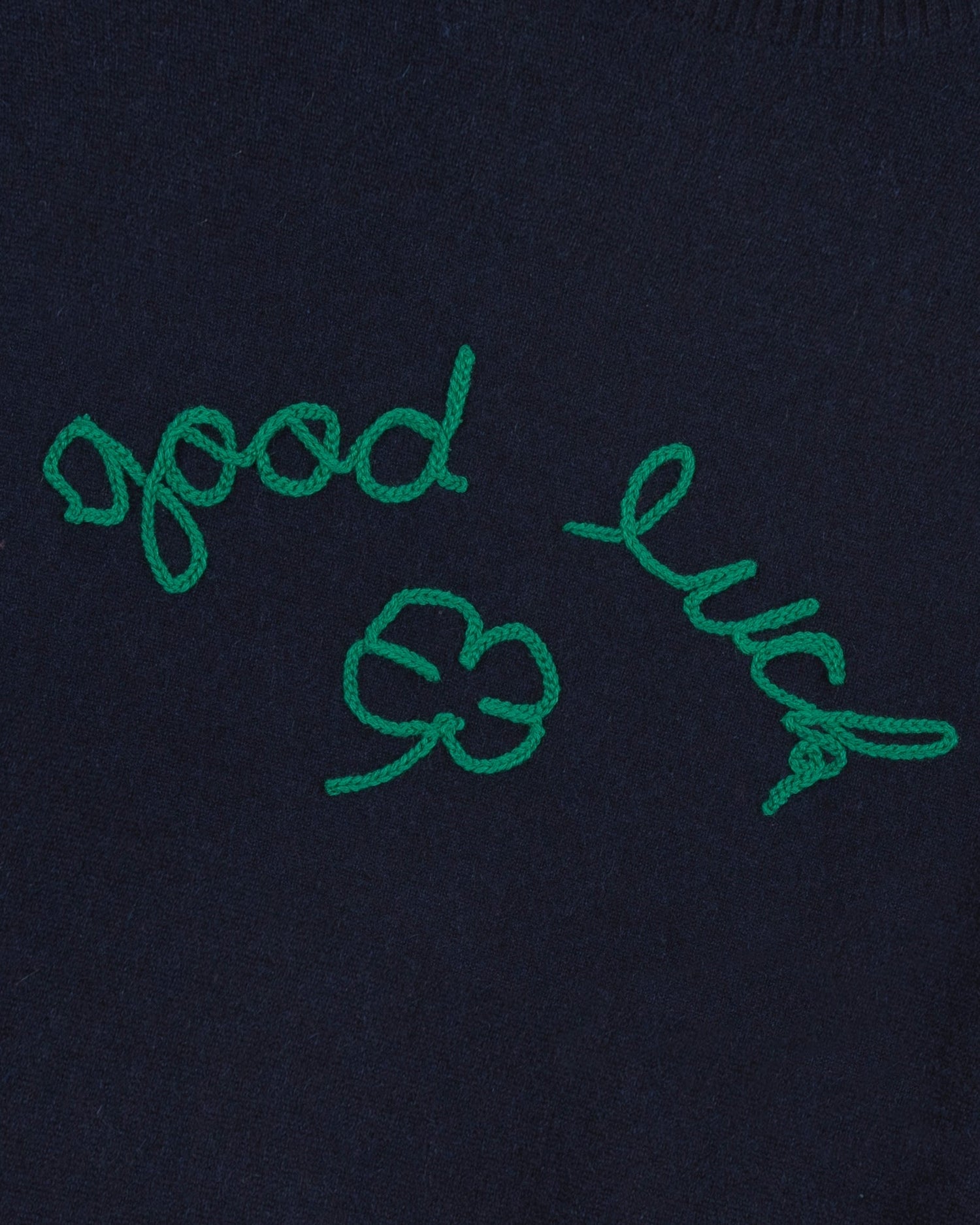 Maison Labiche "Good Luck" buzelin cashmere sweater - MIDNIGHT BLUE Maison Labiche