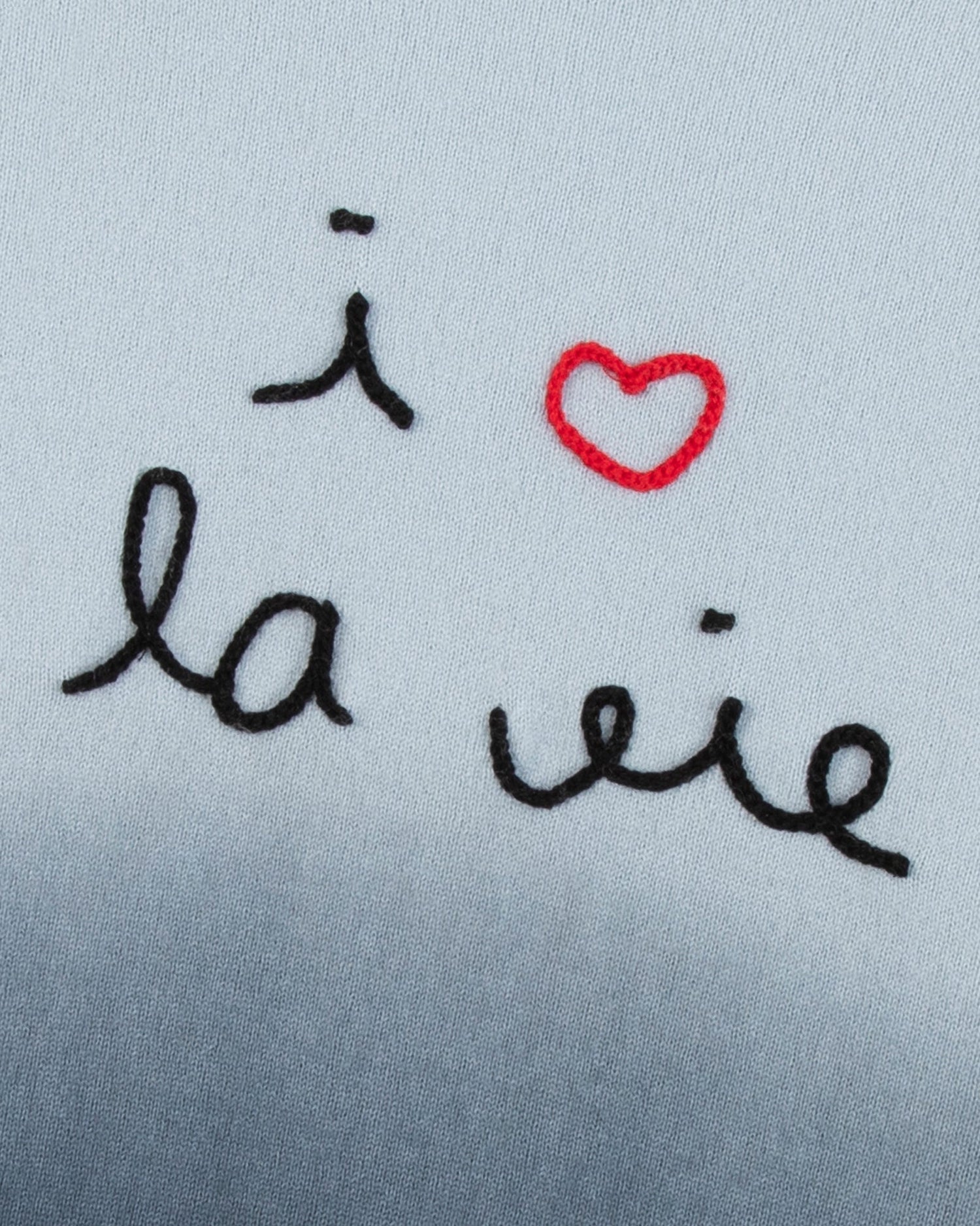 Maison Labiche "I Love La Vie" buzelin cashmere sweater - SKY BLUE DIP DYE Maison Labiche