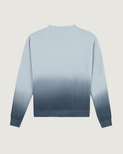 Maison Labiche "I Love La Vie" buzelin cashmere sweater - SKY BLUE DIP DYE Maison Labiche