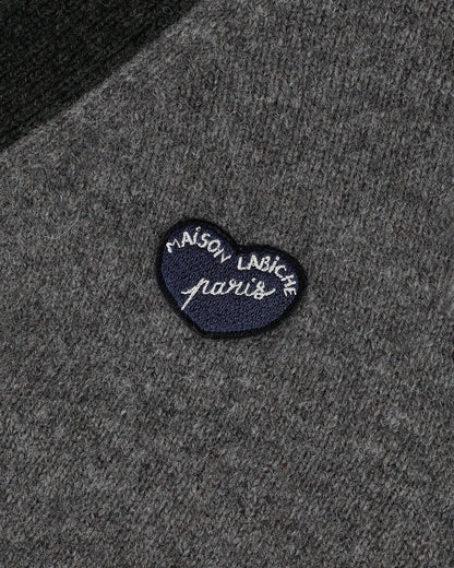 Maison Labiche "Patch Coeur" balfournier wool cardigan Maison Labiche
