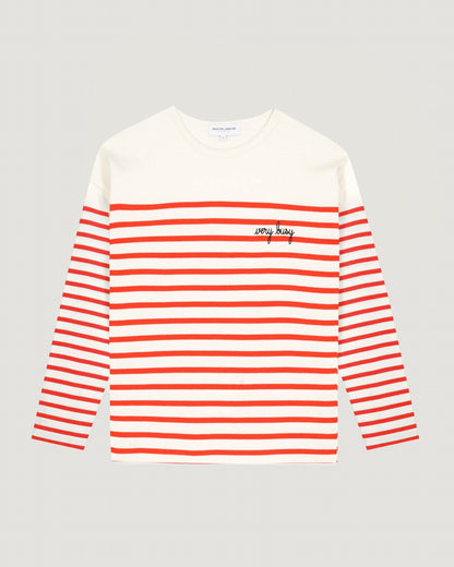 Maison Labiche "Very Busy" montpar sailor shirt IVORY POPPY Maison Labiche