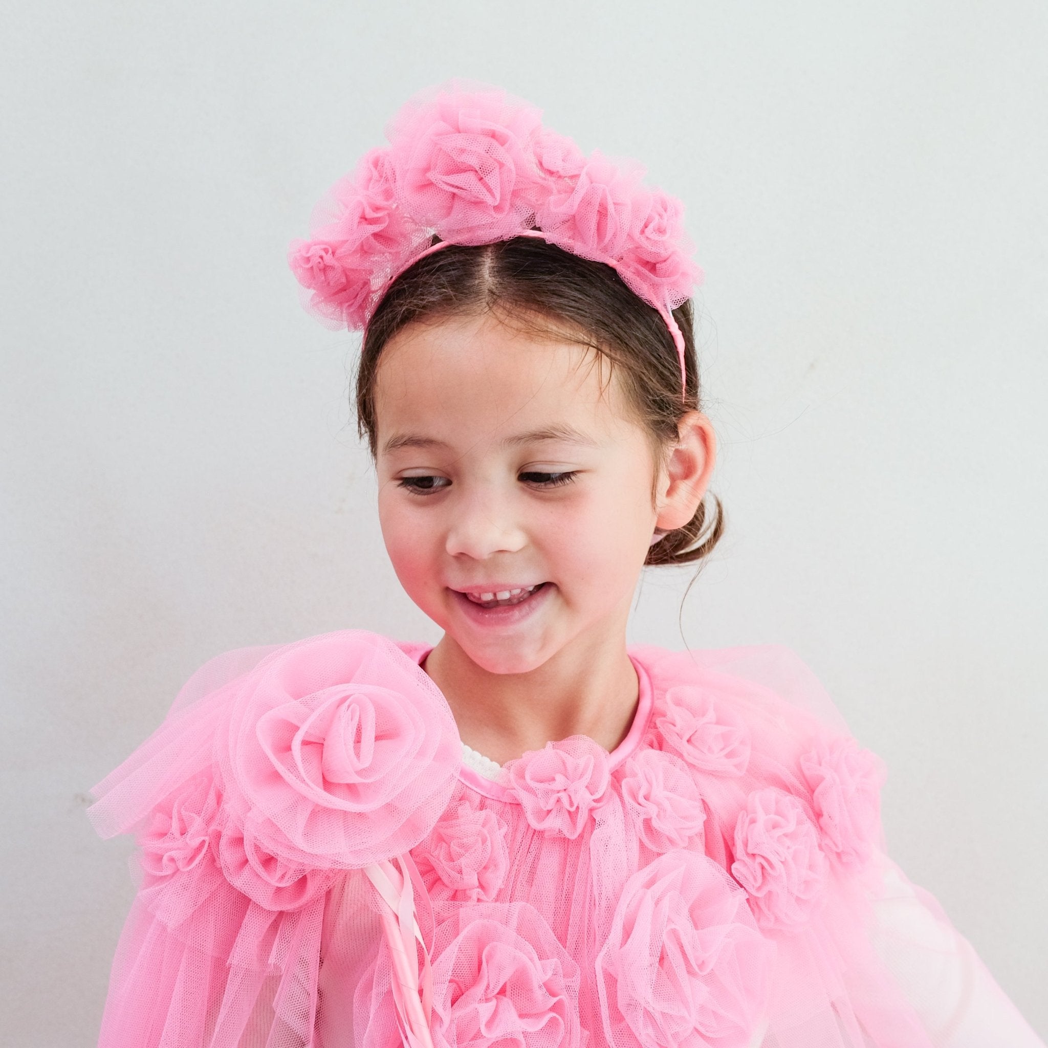 Mimi &amp; Lula Pink ruffle flower headdress Mimi &amp; Lula