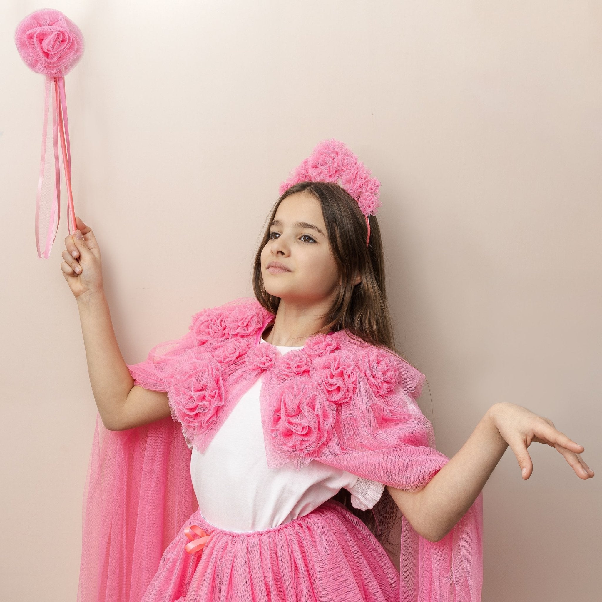 Mimi &amp; Lula Pink ruffle flower wand Mimi &amp; Lula