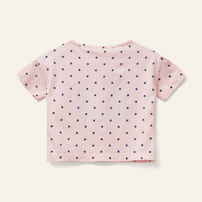 Mini Wynken Tee - Pale Pink Polka Wynken