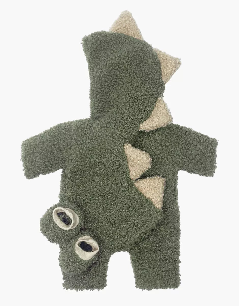 Minikane Little Costumes Dino Jumpsuit &amp; Booties – Khaki Green