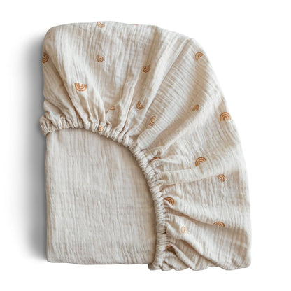 Mushie Extra Soft Muslin Crib Sheet mushie