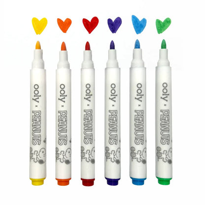 NEW OOLY X Peanuts: D.I.Y. Shrink Art Kit &amp; 6 Mini Paint Markers OOLY