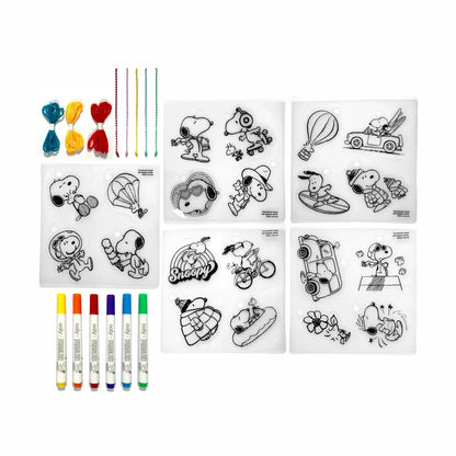 NEW OOLY X Peanuts: D.I.Y. Shrink Art Kit &amp; 6 Mini Paint Markers OOLY