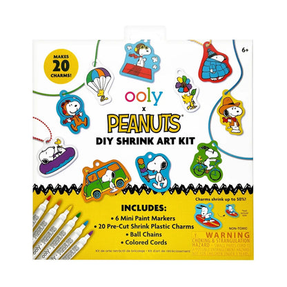 NEW OOLY X Peanuts: D.I.Y. Shrink Art Kit &amp; 6 Mini Paint Markers OOLY
