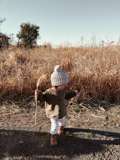Olive Dots Sweatshirt Organic Zoo
