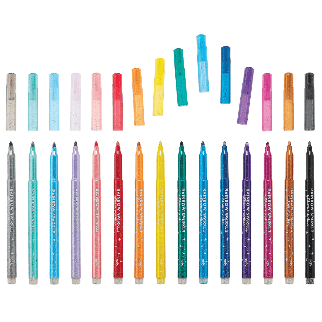 OOLY Rainbow Sparkle Glitter Markers - Set of 15 OOLY