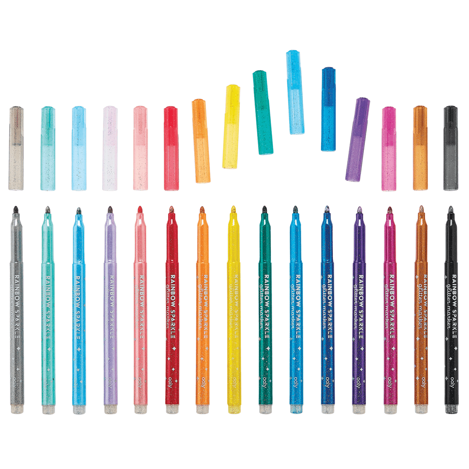 OOLY Rainbow Sparkle Glitter Markers - Set of 15 OOLY