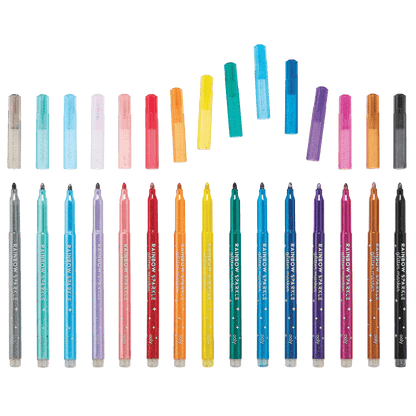 OOLY Rainbow Sparkle Glitter Markers - Set of 15 OOLY
