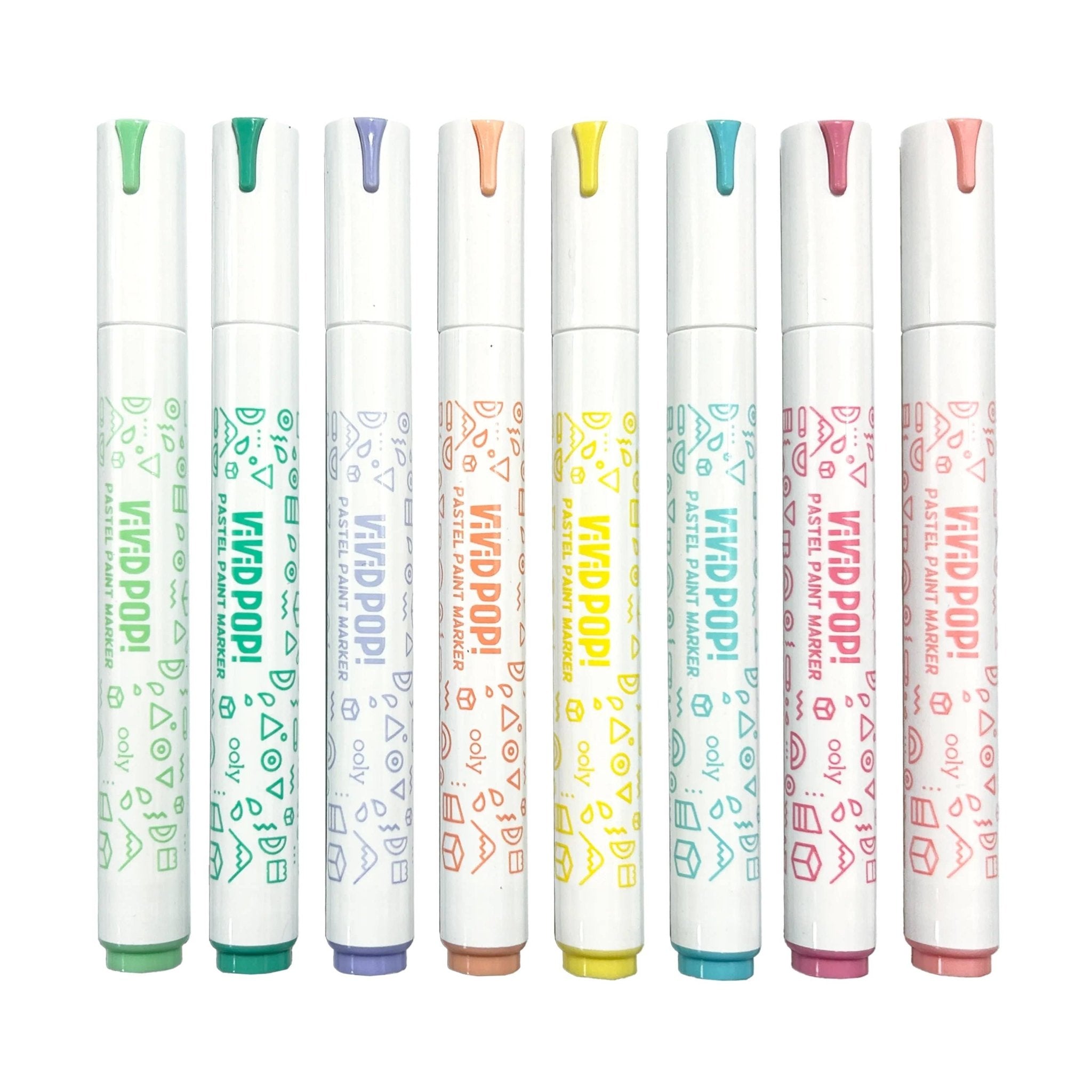 OOLY - Vivid Pop! Water - Based Paint Markers: Pastel (Set of 8) OOLY