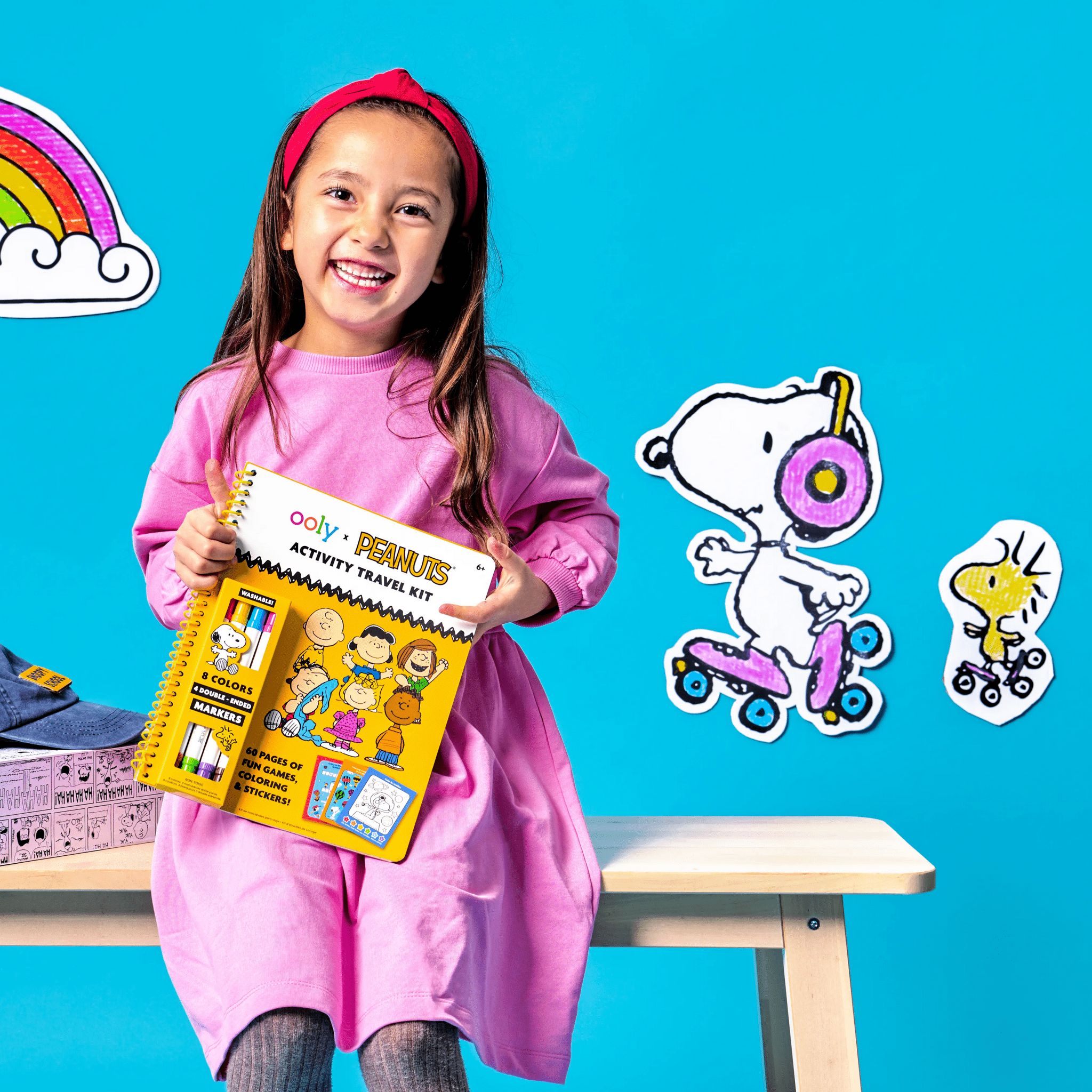 OOLY x Peanuts Activity Travel Kit &amp; Double - Ended Markers OOLY