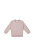 Organic Cotton Damien Sweatshirt - Simple Flowers Lilac Jamie Kay