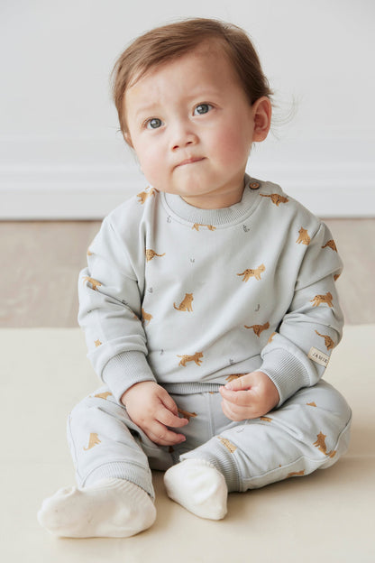 Organic Cotton Jalen Oversized Sweatshirt - Lenny Leopard Ocean Spray Jamie Kay