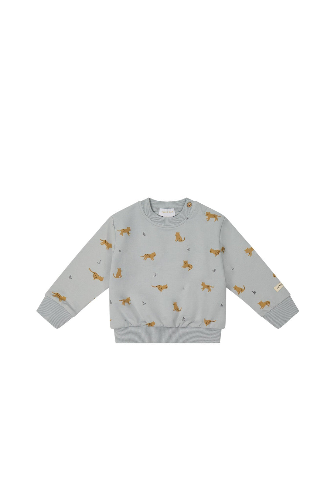Organic Cotton Jalen Oversized Sweatshirt - Lenny Leopard Ocean Spray Jamie Kay