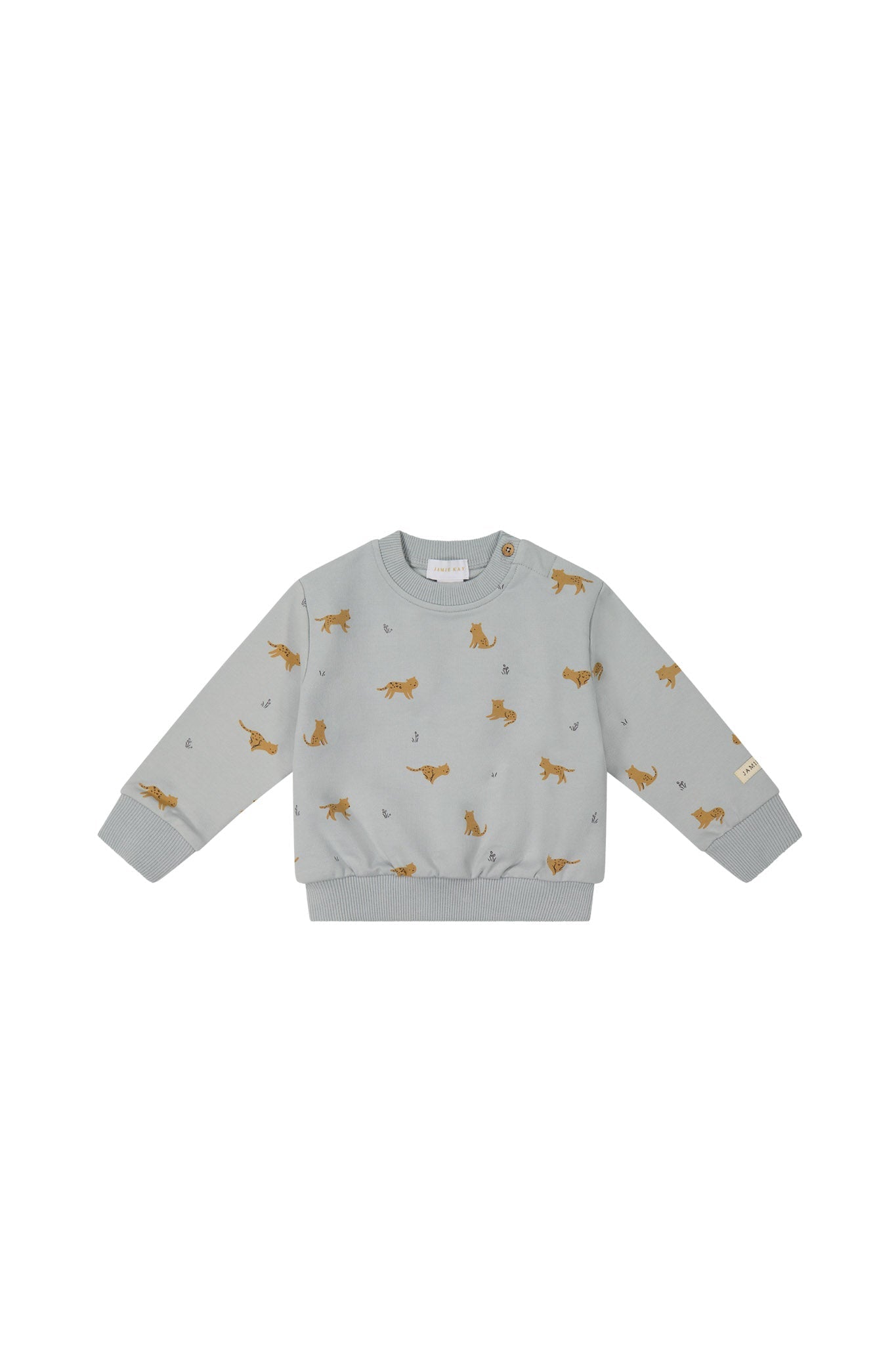Organic Cotton Jalen Oversized Sweatshirt - Lenny Leopard Ocean Spray Jamie Kay