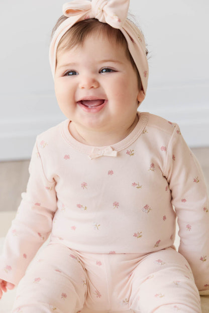 Organic Cotton Long Sleeve Bodysuit - Meredith Morganite Jamie Kay