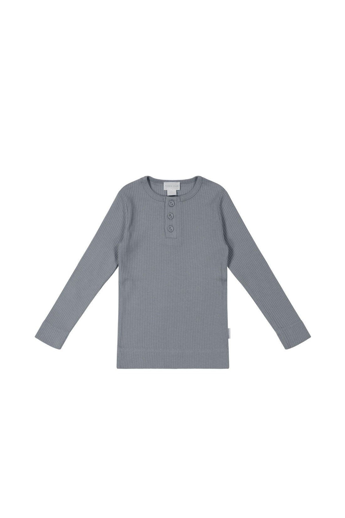 Organic Cotton Modal Long Sleeve Henley - Finch Jamie Kay