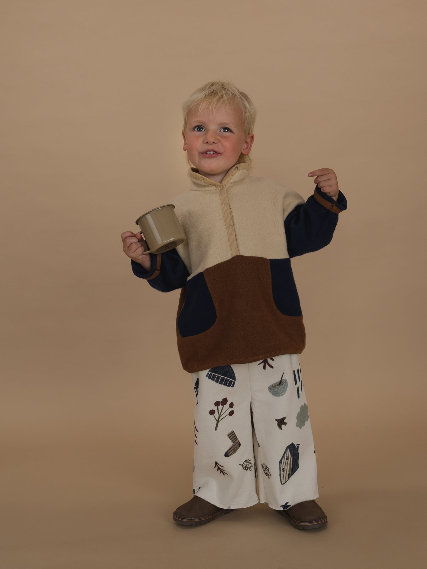 Organic Zoo Cosy Wild Wide Leg Pants Undyed Organic Zoo