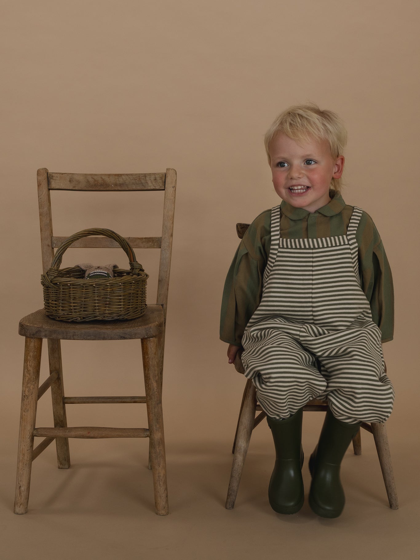 Organic Zoo Fern Stripes Dungarees Organic Zoo