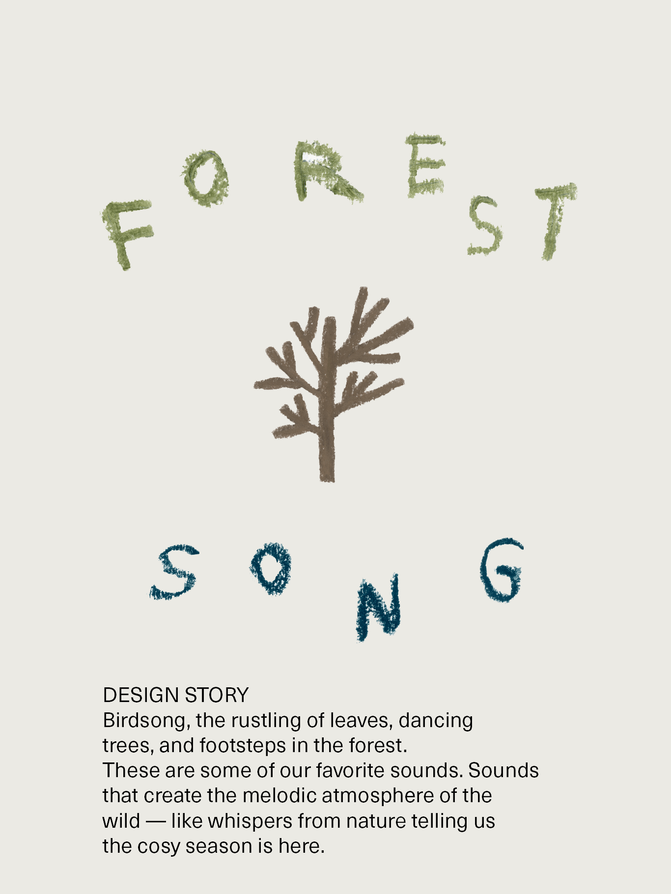 Organic Zoo Forest Song Sweatshirt Undyed Organic Zoo