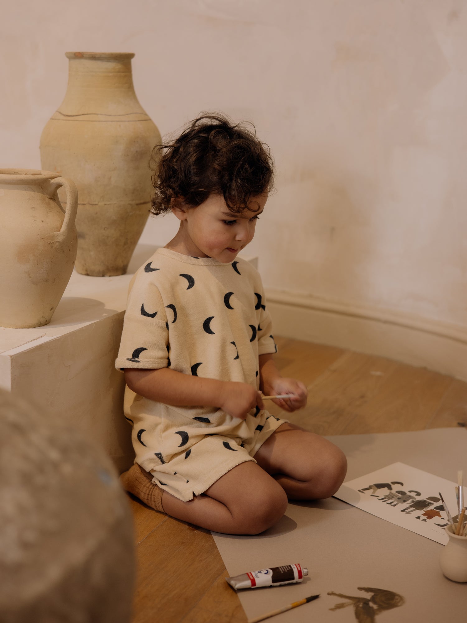 Organic Zoo Pebble Midnight Terry Shorts Organic Zoo