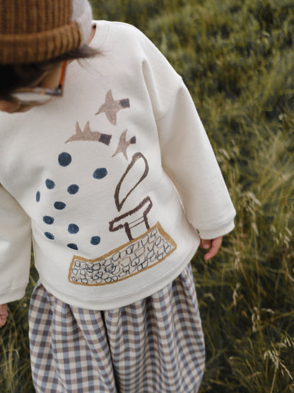 Organic Zoo Rooftop Gathering Sweatshirt Undyed Organic Zoo