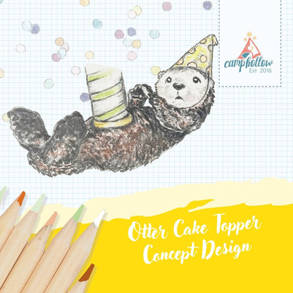 Camp Hollow Otter Cake Topper Candle Holder