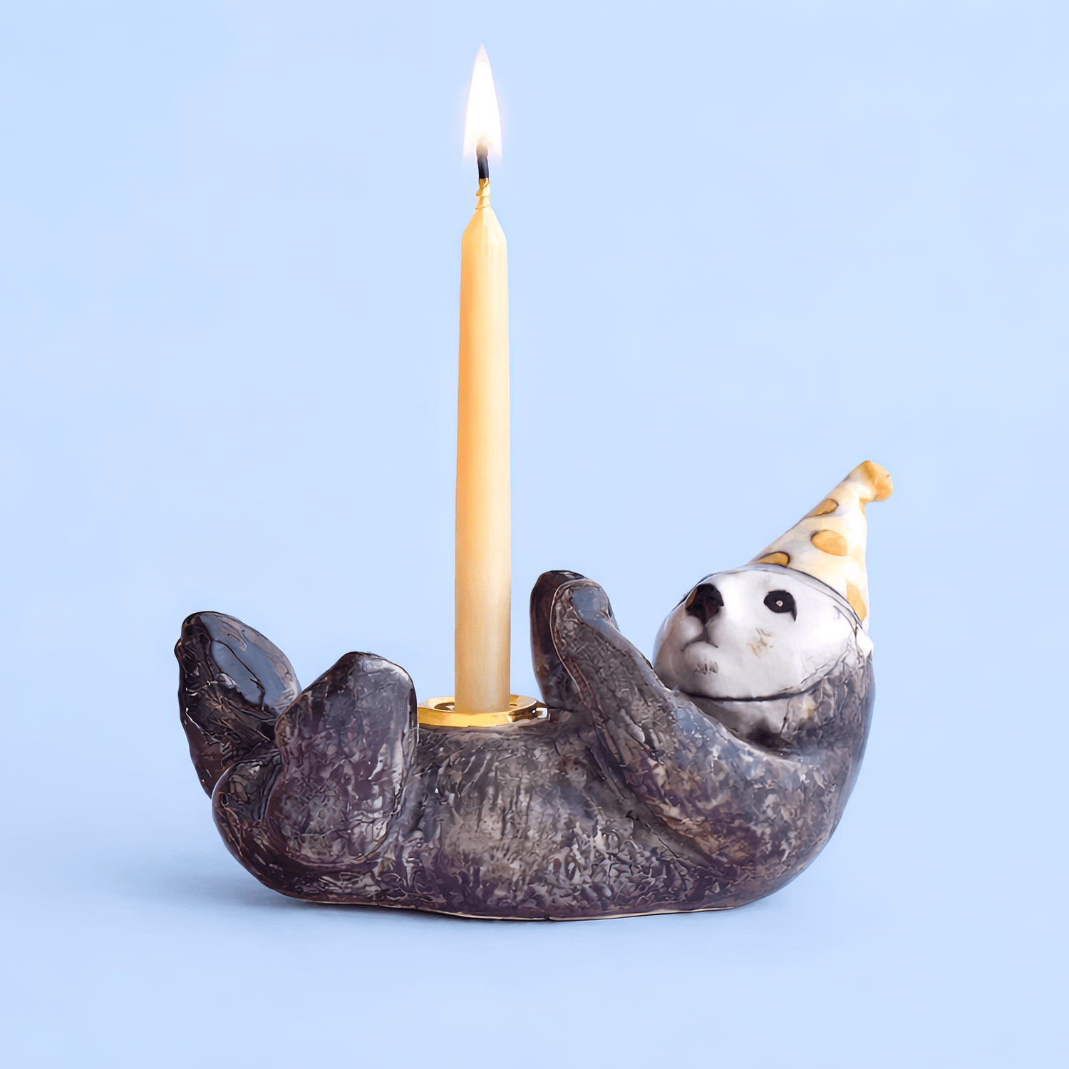 Camp Hollow Otter Cake Topper Candle Holder