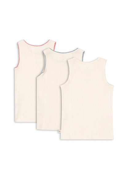 Konges Sløjd Minna 3 Pack Tank Tops - Antique White
