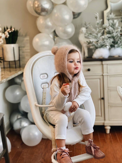 Petite Maison Kids Dusty Pink Cashmere Teddy Hat Petite Maison Kids