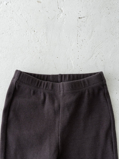 Pippi + Lotta Stitch Flare Pants - Charcoal | Soft Ribbed Flare Pants for Kids Pippi + Lotta