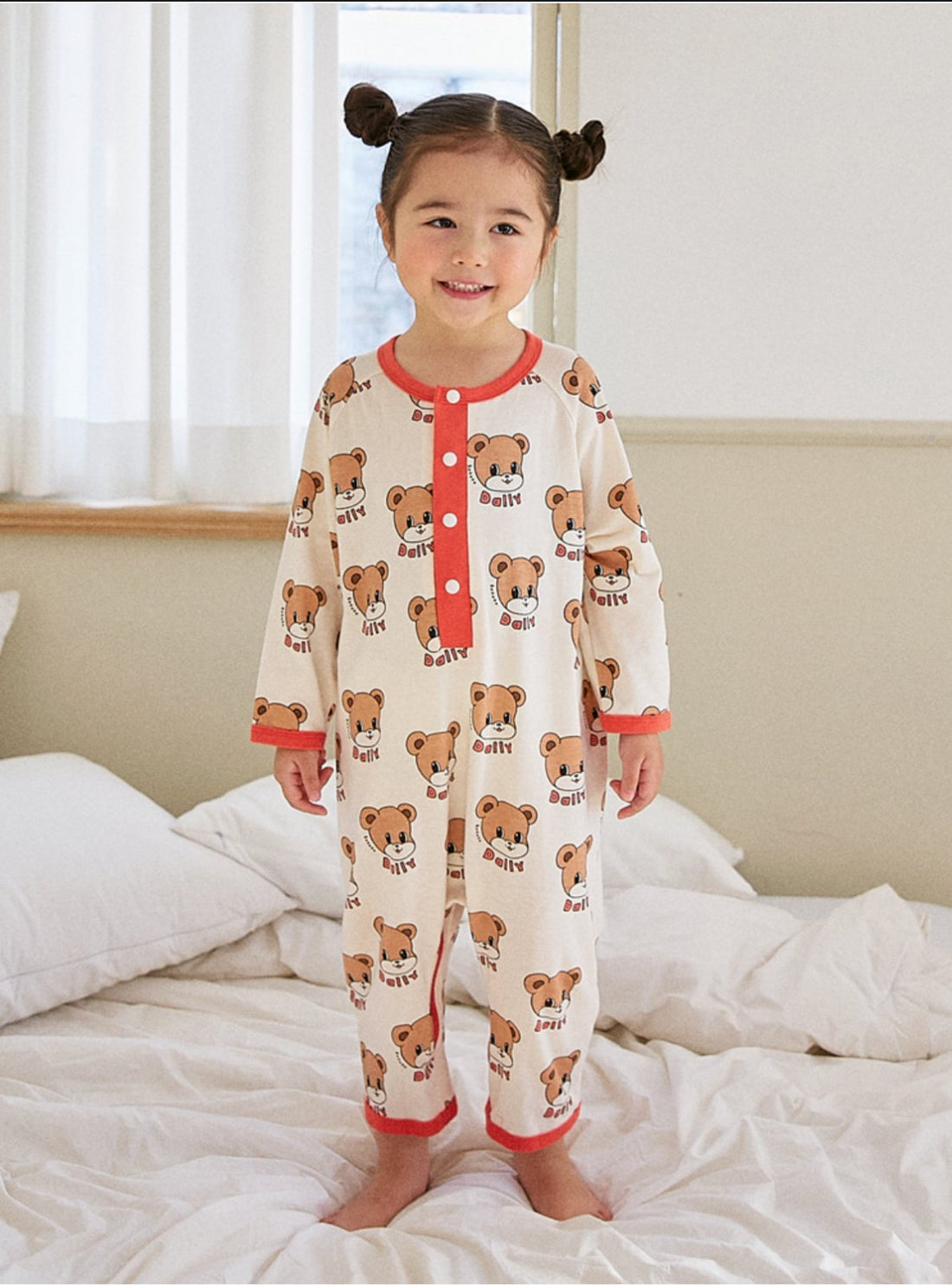 红色小熊连体服 Rototo bebe