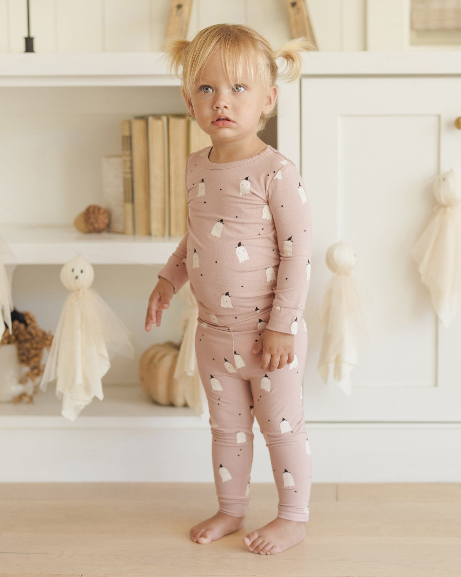 Quincy Mae Bamboo Pajama Set || Pink Ghosts Quincy Mae New