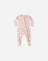 Quincy Mae Bamboo Zip Footie || Pink Ghosts Quincy Mae New