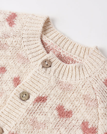 Quincy Mae Knit Cardigan Hearts Quincy Mae